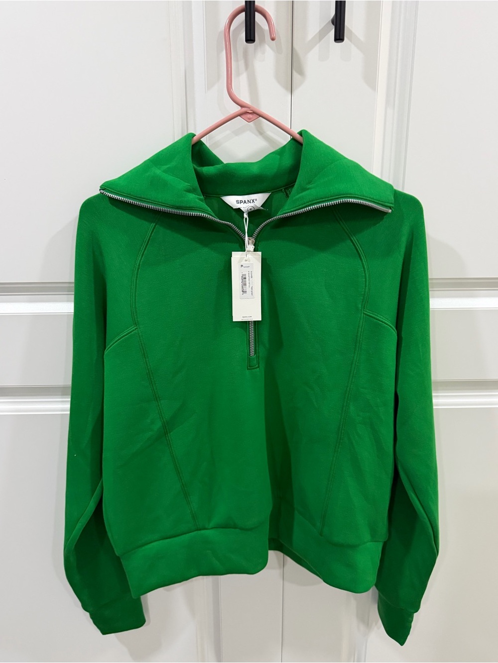 SPANX Kelly Green Air Essentials Half-Zip